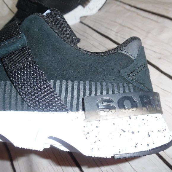 Sorel Kinetic Lite Strap Black Suede Casual Logo Running Cushion Sneakers Shoes - Picture 15 of 16